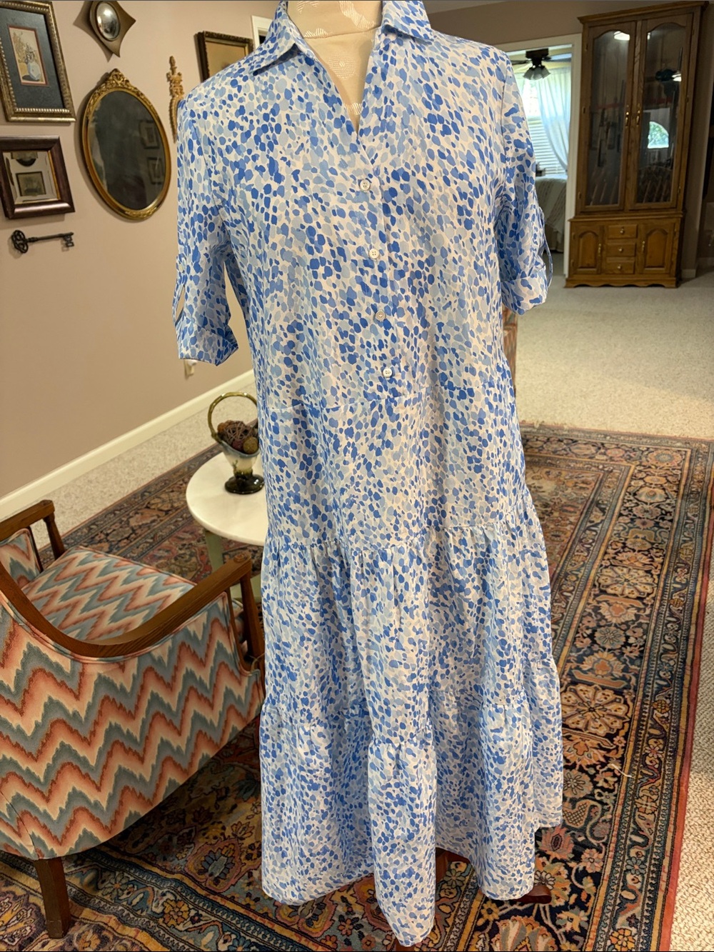 J.McLaughlin Silk and Cotton Maxi Dress Sz XS